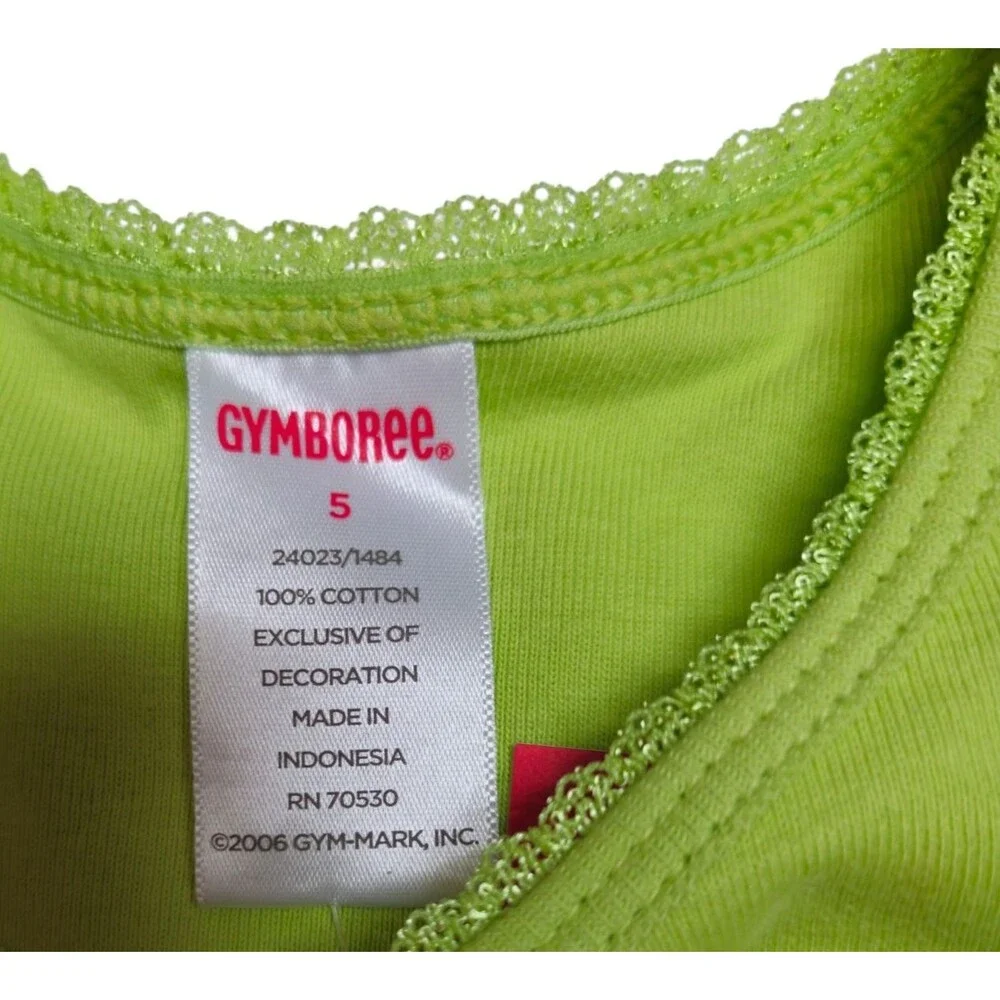 Gymboree Tank Top Size 5 Lime Green Candy Apple Collection 2006 New With Tags